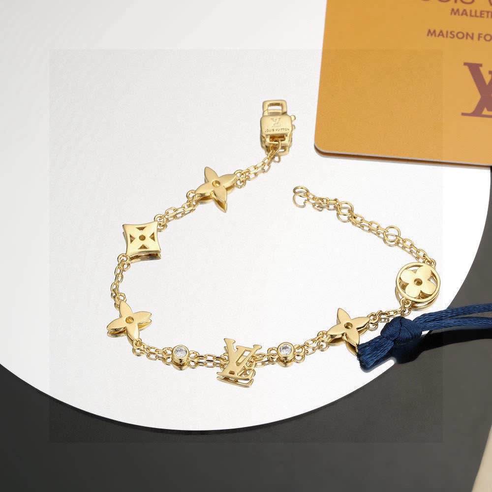 Louis Vuitton Gold Monogram Bracelet